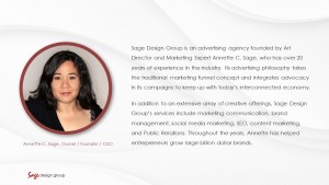 Sage Design Group - Creative Solutions to Grow Your Business.™ - Annette C. Sage, CEO