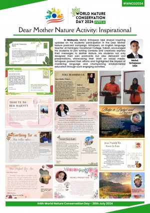 Keningau Vocation College organized Dear Mother Nature activity in Classroom