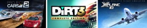 Supported VR Games: Project Car, Dirt, X-plane