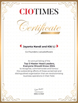 Co-Founders of axiusSoftware get recognized by TheCIOTimes as “Top 5 Master Head Leaders”