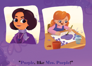 Interior Page of Purple
