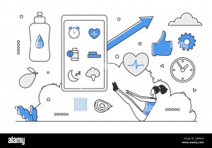 fitness und sport tracking und monitoring anwendung tagliches training und gesunde gewohnheiten vekt