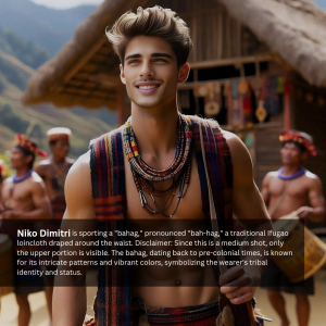 Niko Dimitri is sporting a bahag pronounced bah hag a traditional Ifu 20240820 062251 0000 1