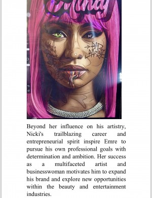 Best tattoo of Emre Bardan of Nicki Minaj