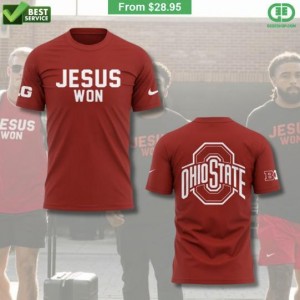 Celebrate victory on and off the field with the New Jesus Won Ohio State Shirt 2024 Release