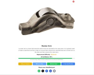 Car Part Identifier carpartidentifier.com result of identified part