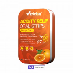 Vitricion Acidity Relif Oral Strips Orally Dissolving Strips Vitricion Products Product Design Lable