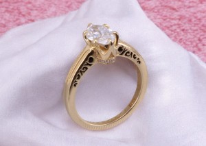 Custom Made Victorian Style Engagement Ring by Carl Blackburn