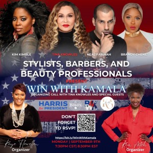 Stylists barbers and beauty professionals Win with Kamala