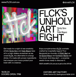 FLCK Unholy Art Fight digital invites