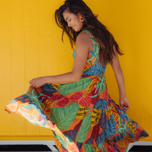 Long Ruffle Dress - Sunset Passage