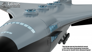 Titans Genesis Spaceplane - Cupolas and windows open