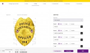 Police Badge Designer Tool Adding Agency Name