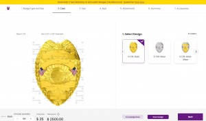 Custom Designer Tool Selecting Badge Color