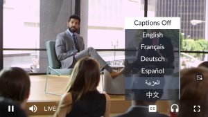 Select audio and subtitle languages during live stream