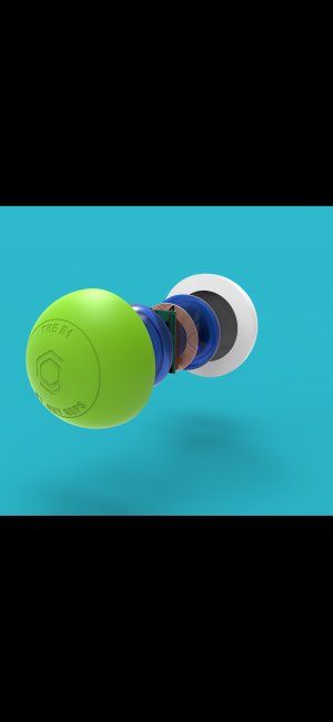 Smart core technology inside the R1 Ball, tracking performance data and enduring high impacts