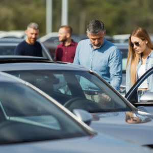 Busy dealership with customers brought to showrooms via car ads