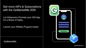 GoMarketMe Affiliate Marketing Platform for iOS and Android Apps