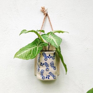 Ceramic Wall Planter Indigo