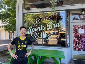 Jenny Nguyen outside The Sports Bra