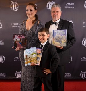 Awarded Author Shanalee Sharboneau with husband, Perry and son, Braydon