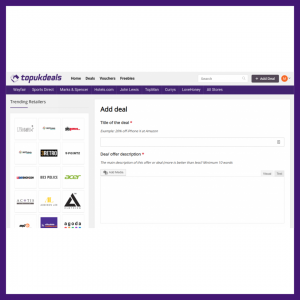 TopUKDeals- Add Deal