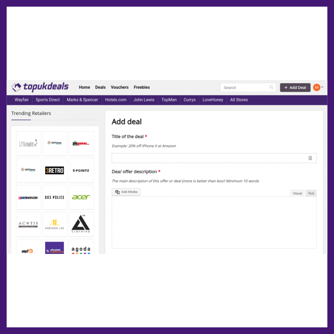 TopUKDeals Add Deal TopUKDeals Add Deal