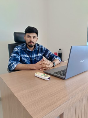 Working on the latest project from home, focusing on digital solutions and innovation.