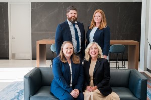 Attorneys/Partners Chris Hicks, Sarah Hink, Ashley Oldham, and Elizabeth Stephenson
