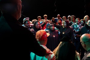 Community members bear witness at a R4R ceremony.