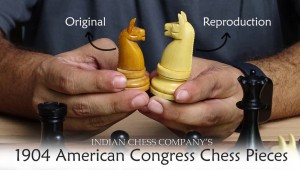 reproduced chess pieces