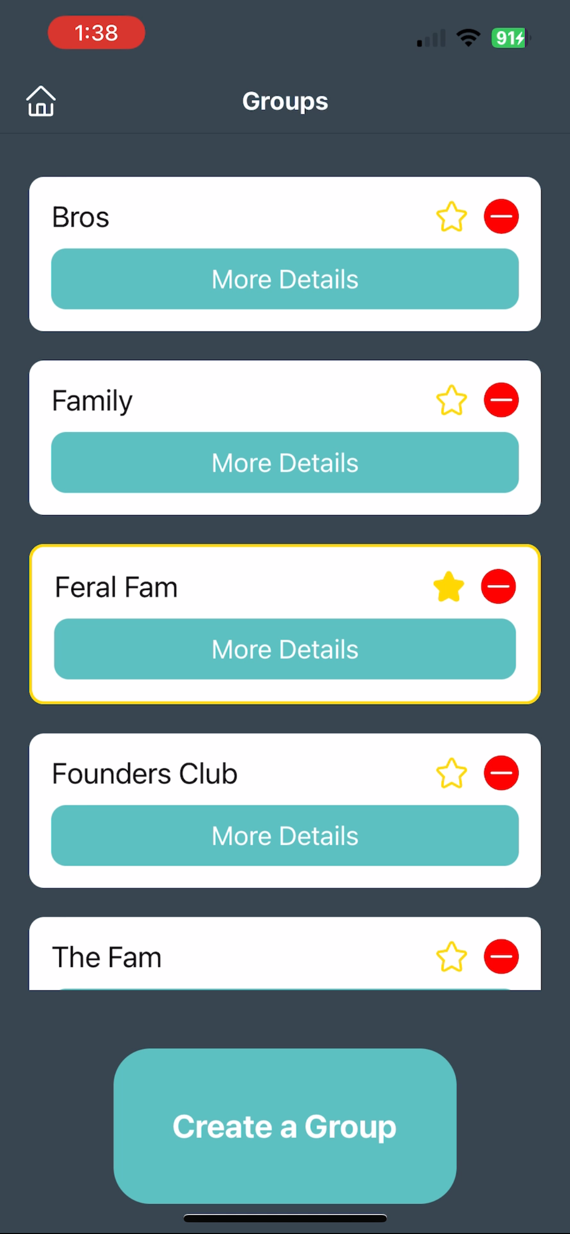 Create groups  turn them onoff when you want