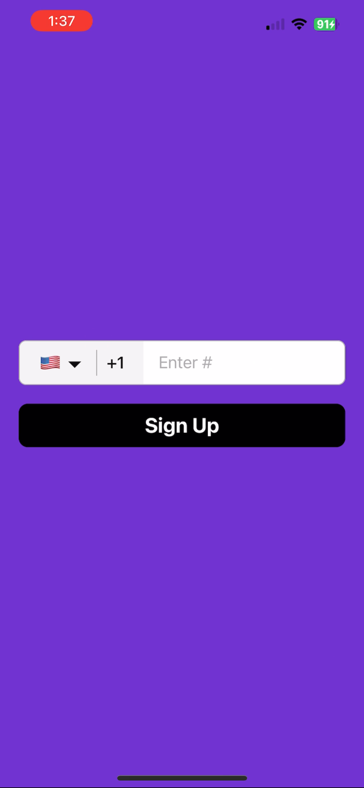 Sign up with just a phone number