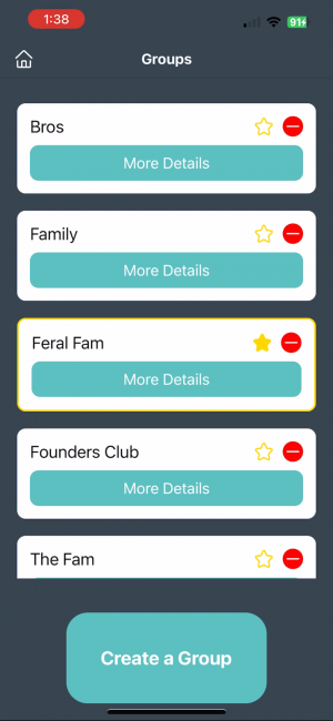 Create groups & turn them on/off when you want