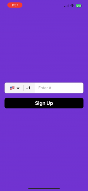 Sign up with just a phone number