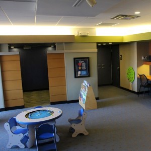 Kid friendly waiting area at Schaumburg dentist ABC Dentistry Orthodontics