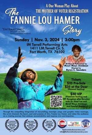 Dr. Opal Lee presents Mzuri Moyo Aimbaye’s “The Fannie Lou Hamer Story” to Inspire Voting Ahead of Nov. 5th.