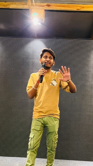 Rishabh on the stage