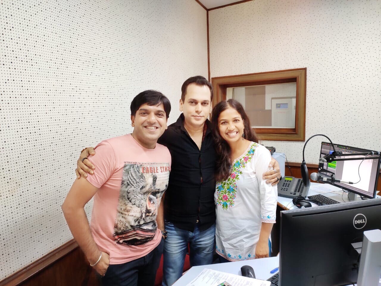 From left to Right RJ Sandeep Viveck Shettyy and RJ Keisha at the FM Rainbow Studio From left to Right RJ Sandeep Viveck Shettyy and RJ Keisha at the FM Rainbow Studio