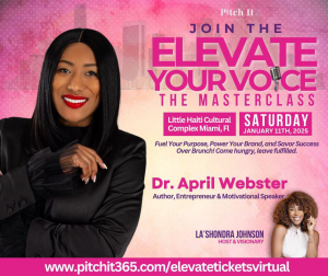 Dr. April Webster to Speak at ‘Elevate Your Voice’ Miami, Florida