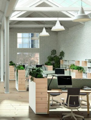 Office Space Planning Rendered Model