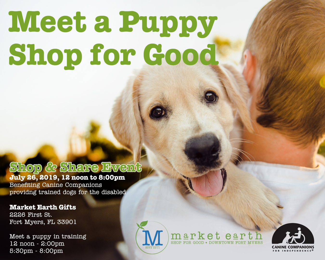 Market Earth Gift Shop to Host Shop Share Event Benefiting Canine Companions for Independence July 26 Market Earth Gift Shop to Host Shop Share Event Benefiting Canine Companions for Independence July 26