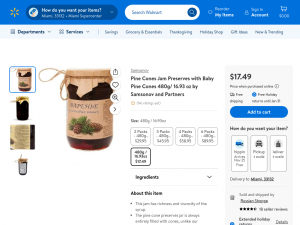 Pine Cones Jam Preserves with Baby Pine Cones by Samsonov and Partners Now Available at Walmart