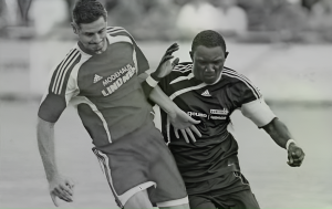 Gabriel Kalembo playing soccer