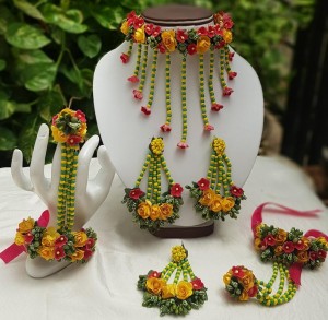 Radha Krishna Flower Jewellery
