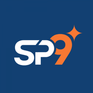 SP9 LOGO BLUE BG