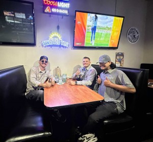 The team having a quick refresh before heading back out to the heat of Phoenix.