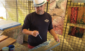 Chopstick Drip Painter Peter G. Buchan