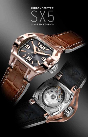 swiss automatic chronometer rose gold watch sx5