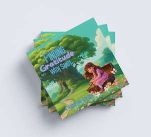 straight down view of stack of books